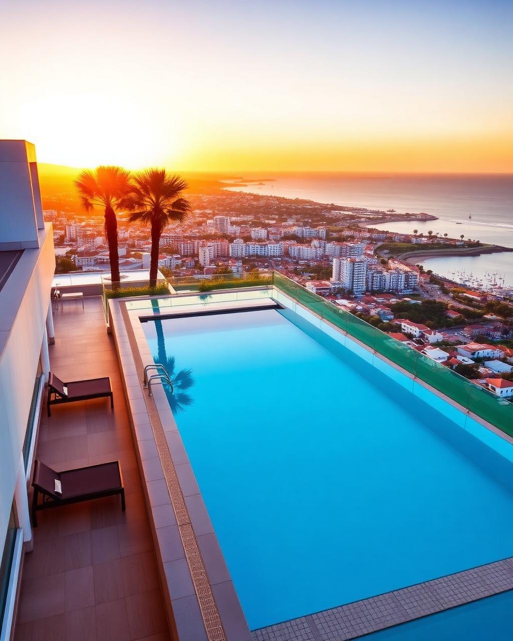 Piscina rooftop del hotel